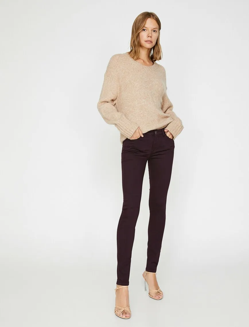 16340 Bordeaux-Plum Casual Trousers