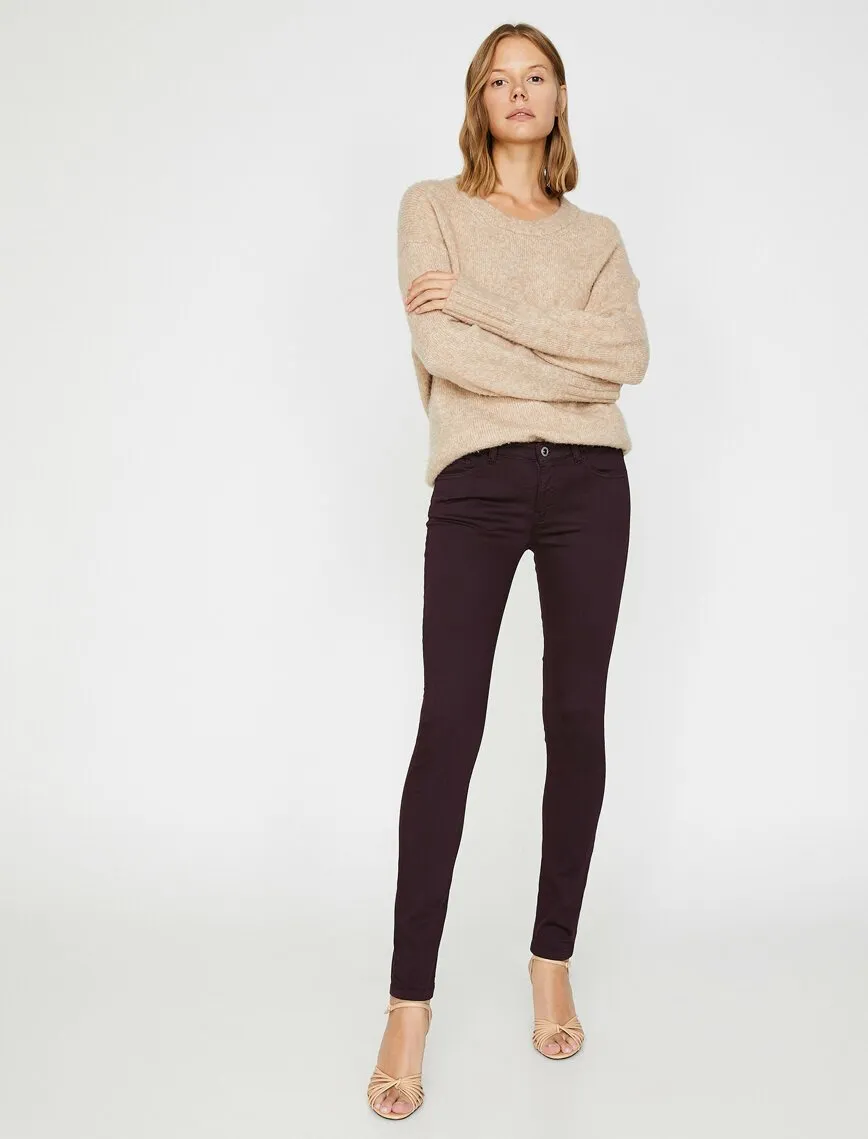 16340 Bordeaux-Plum Casual Trousers