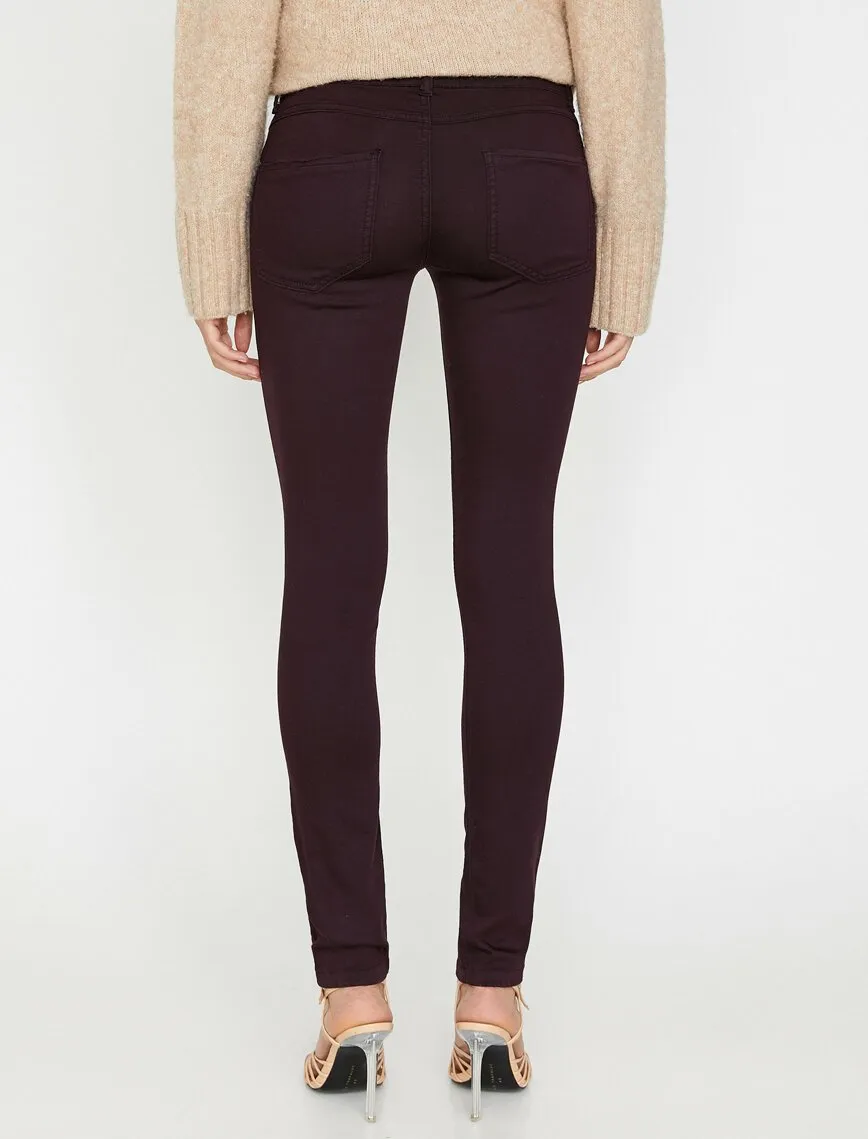 16340 Bordeaux-Plum Casual Trousers