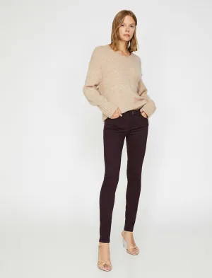 16340 Bordeaux-Plum Casual Trousers
