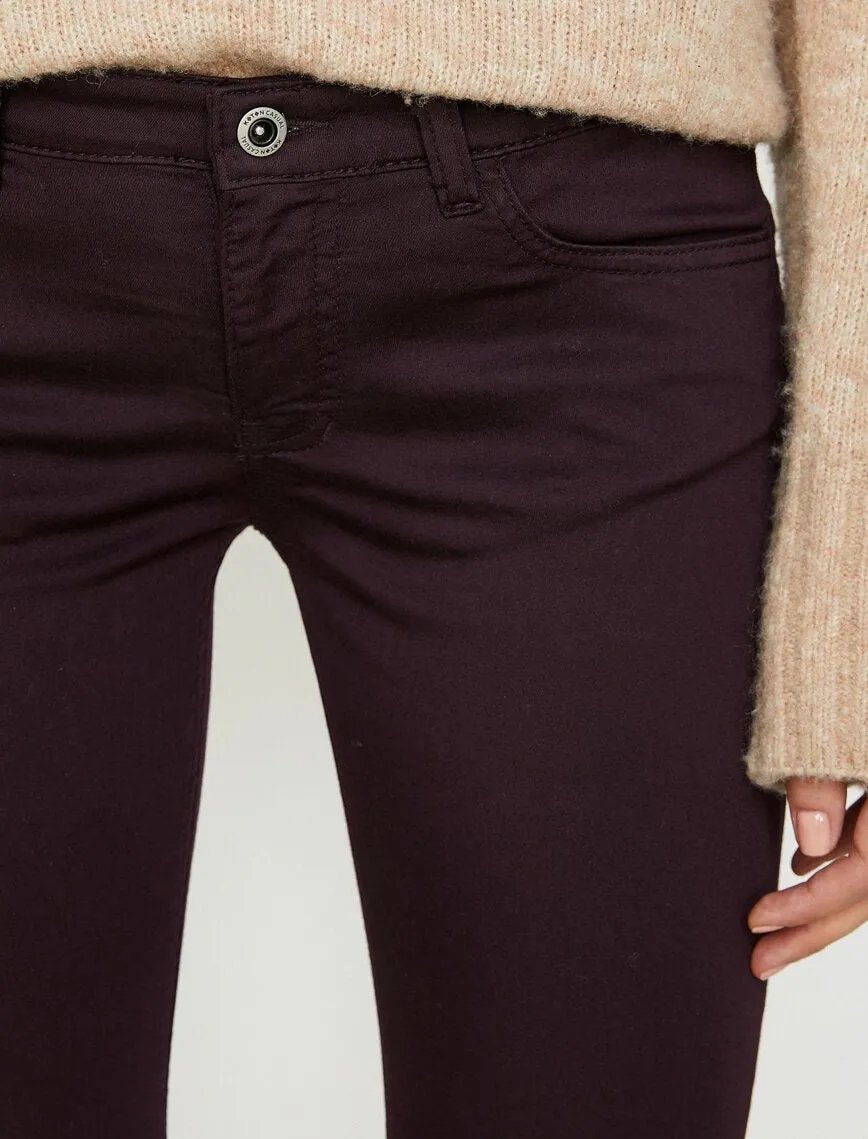 16340 Bordeaux-Plum Casual Trousers