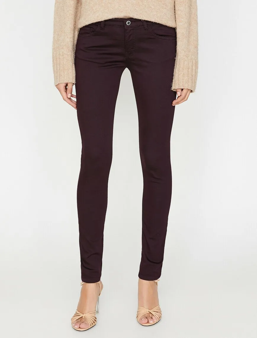 16340 Bordeaux-Plum Casual Trousers