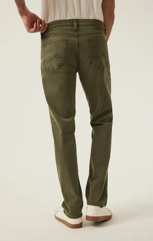 34 HERITAGE Charisma Relaxed Straight Pants (Dark Olive)