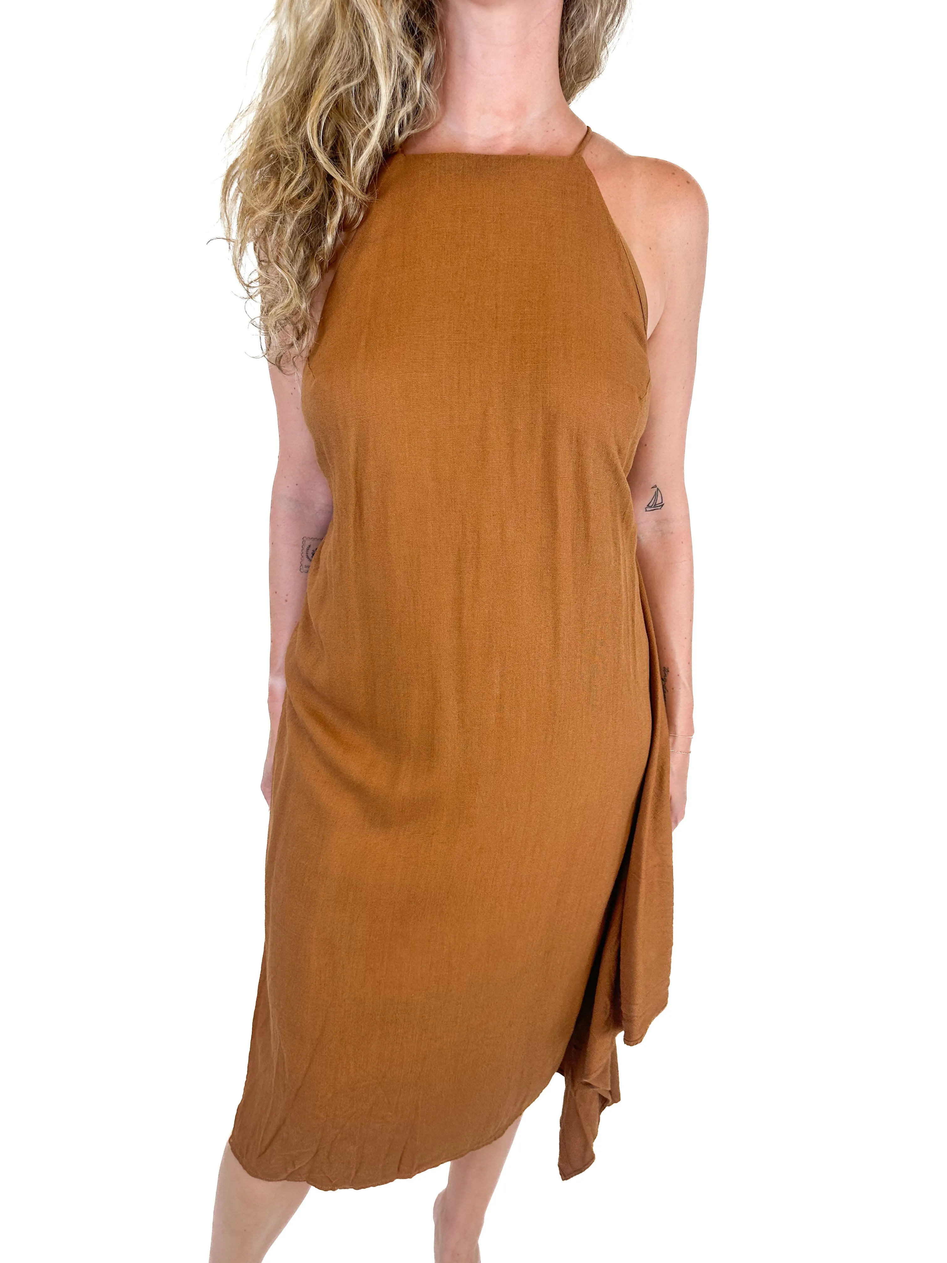 Aakaa Brown Sundress (L)