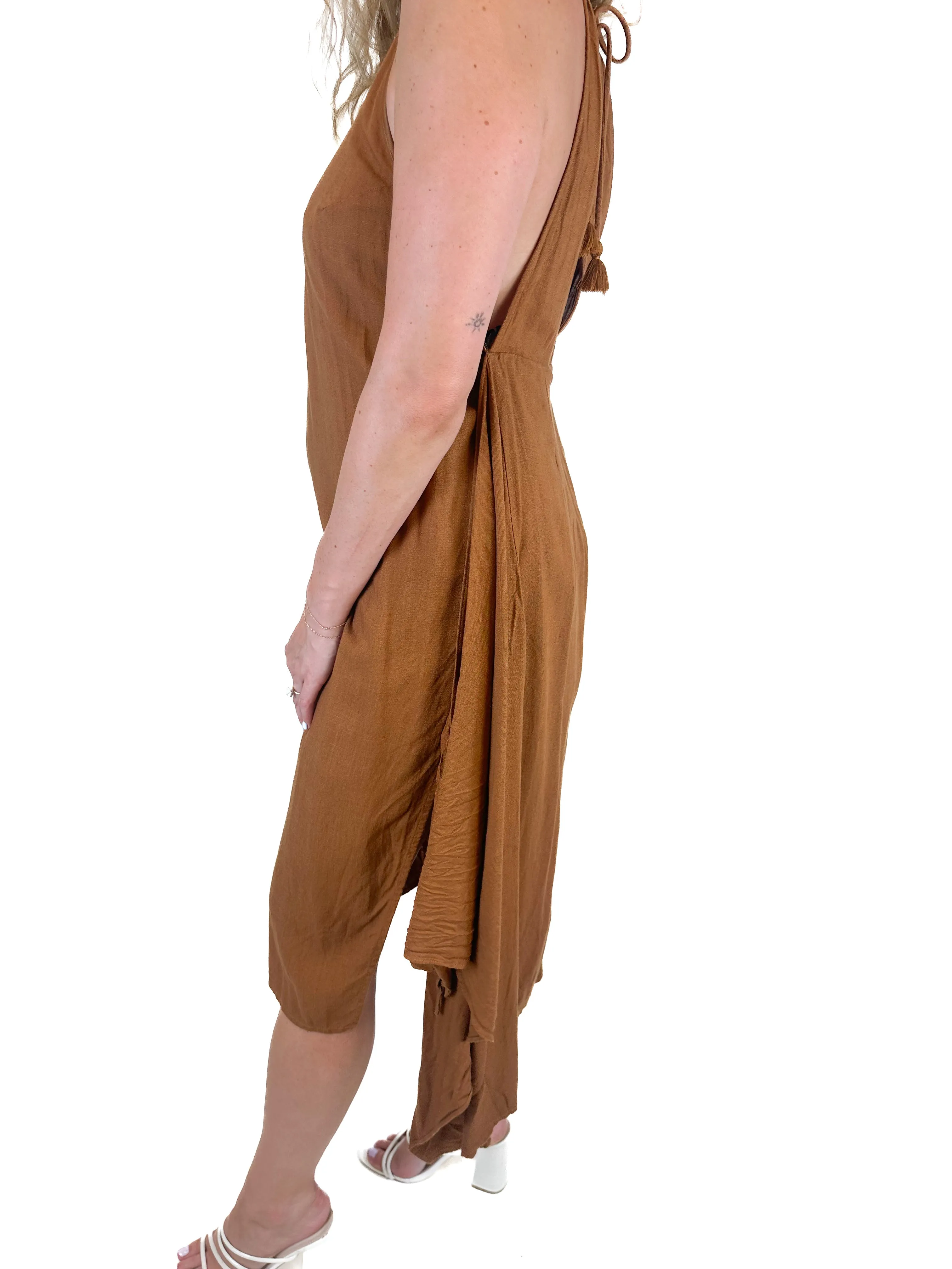 Aakaa Brown Sundress (L)