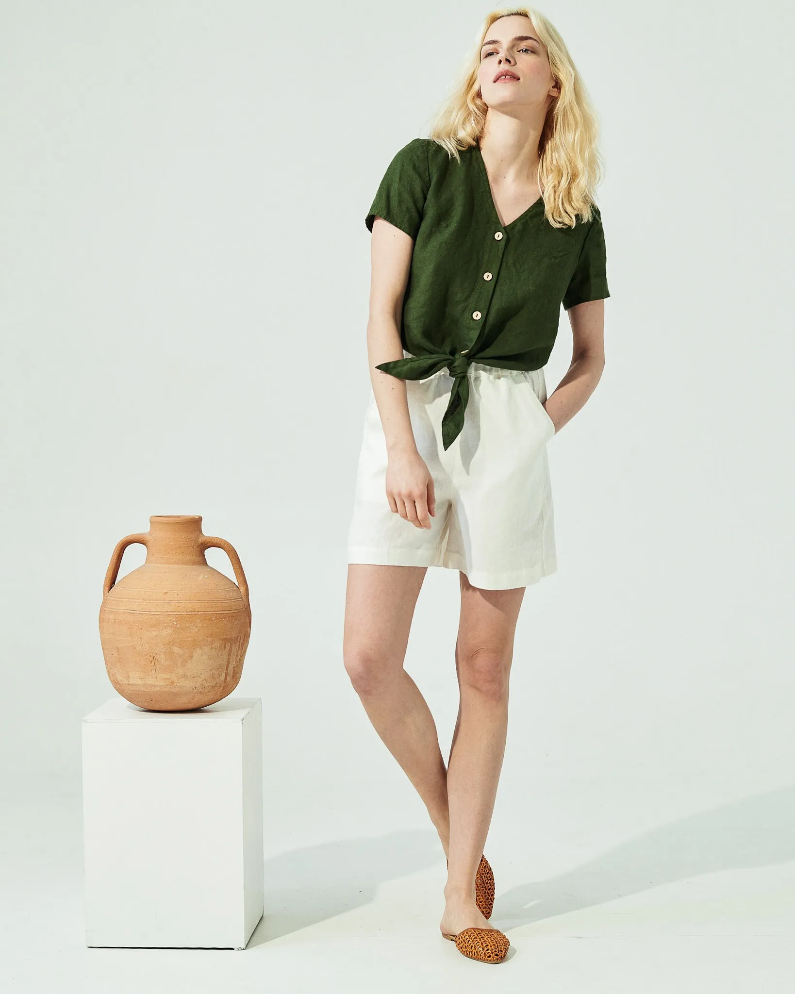 ALPINE knot front button shirt (SS24)