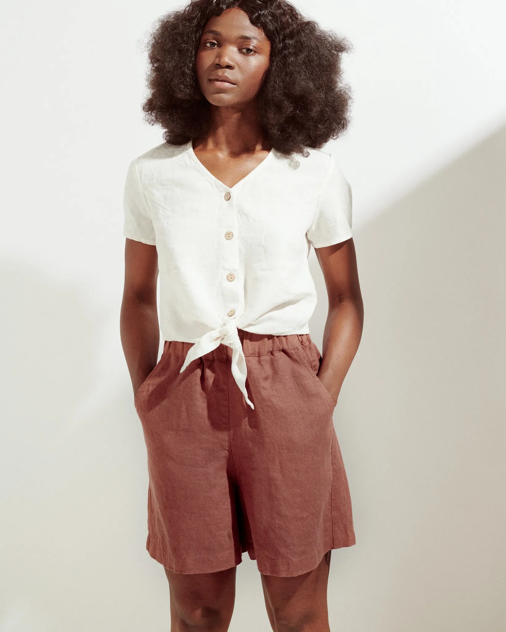 ALPINE knot front button shirt (SS24)