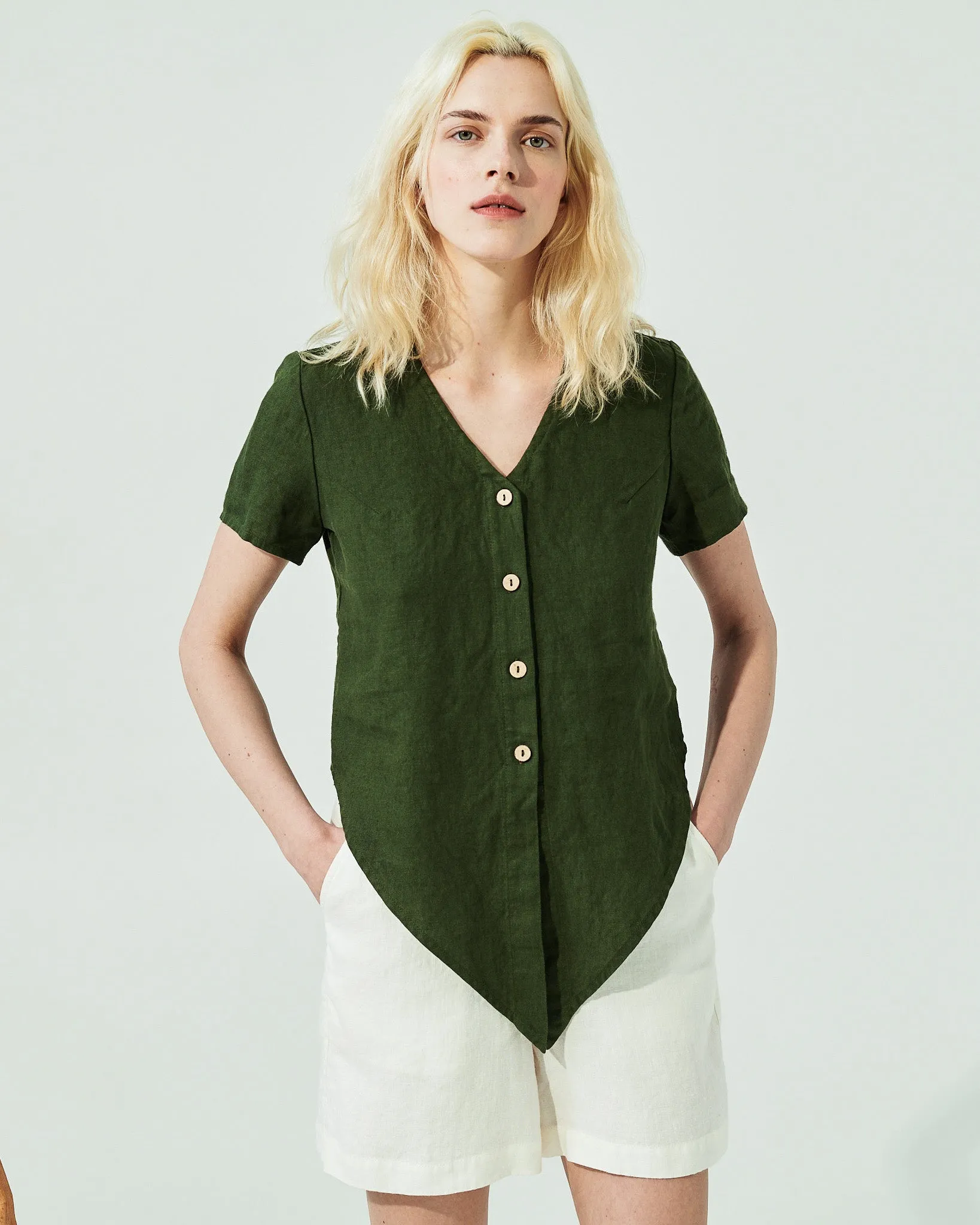 ALPINE knot front button shirt (SS24)