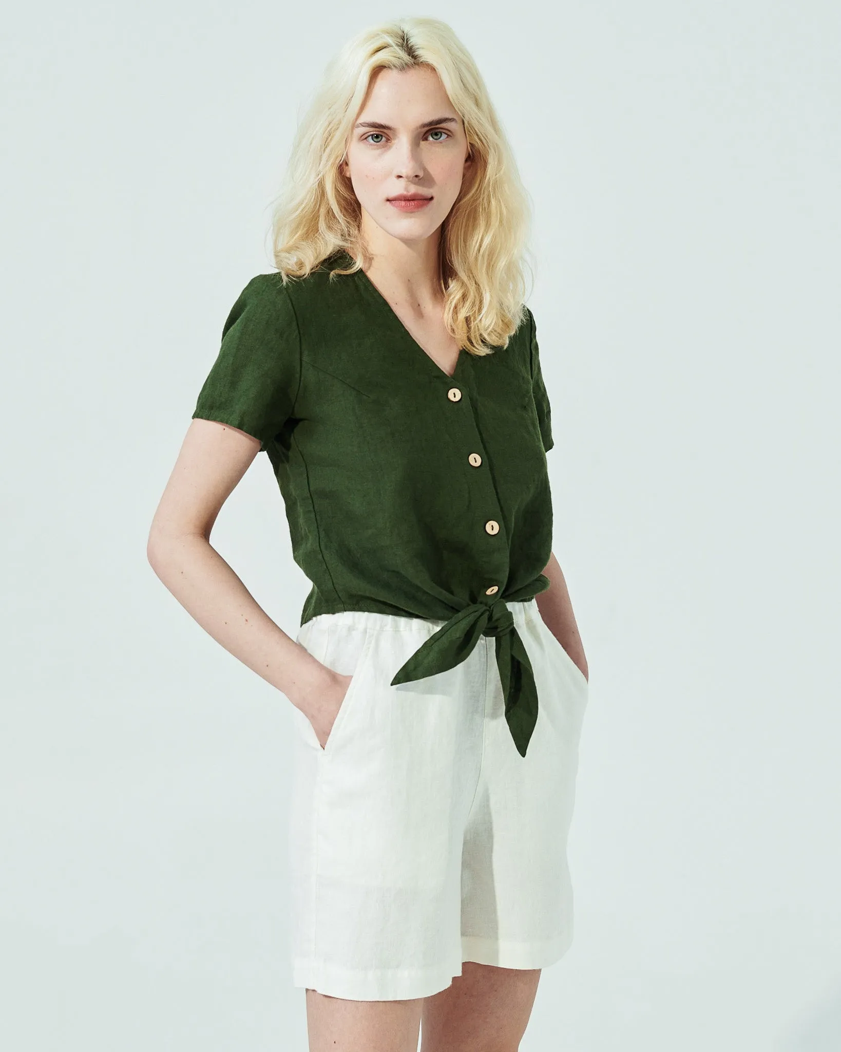 ALPINE knot front button shirt (SS24)