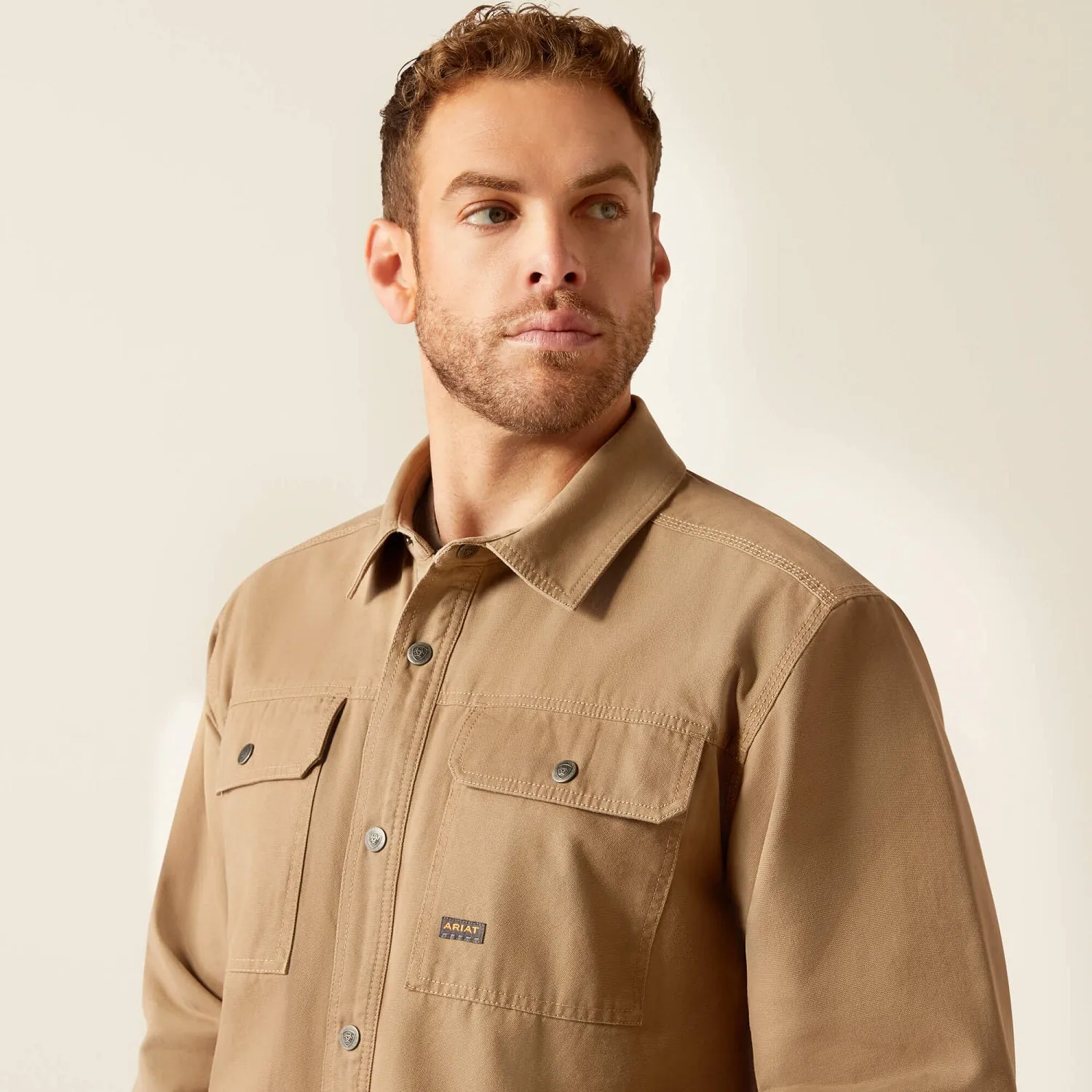 Ariat Men's Rebar Canvas Snap-Front Shirt Jacket