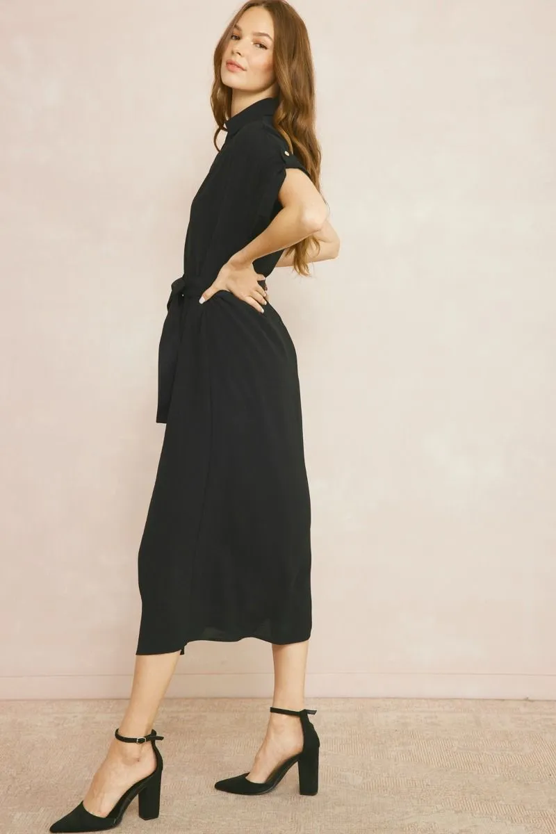 Black Button Down Dress