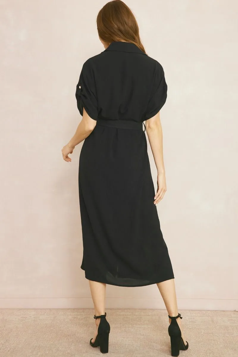 Black Button Down Dress