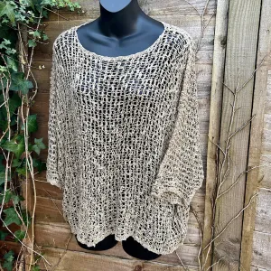 Breezy Taupe Bohemian Popcorn Cover Up