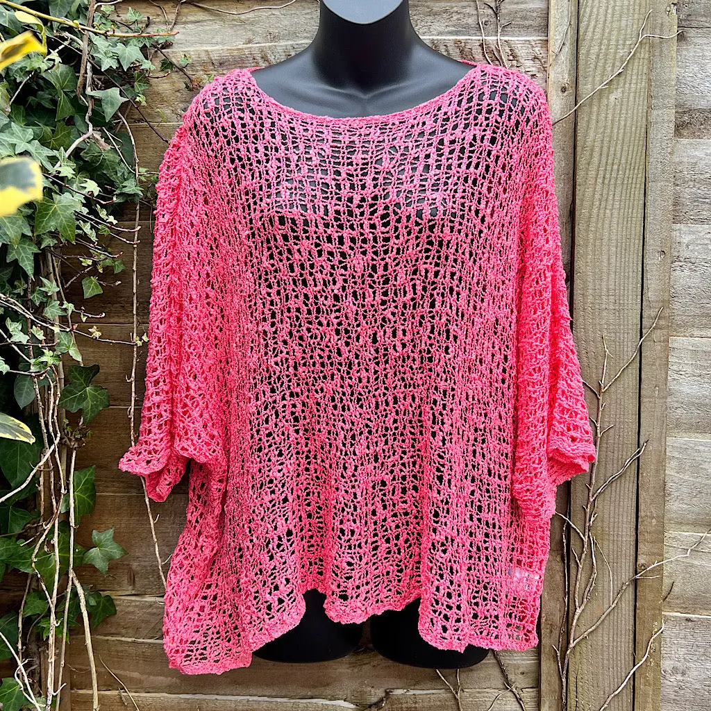 Breezy Watermelon Bohemian Popcorn Cover Up