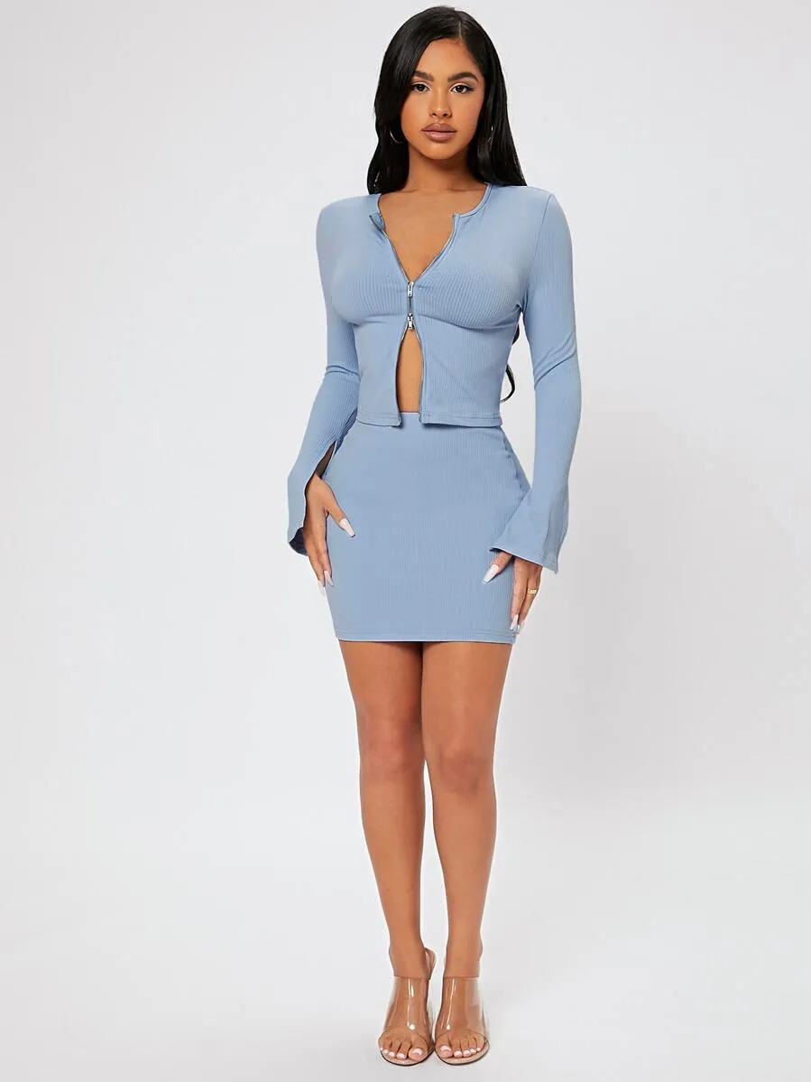 Cate Sleeve Top & Bodycon Skirt