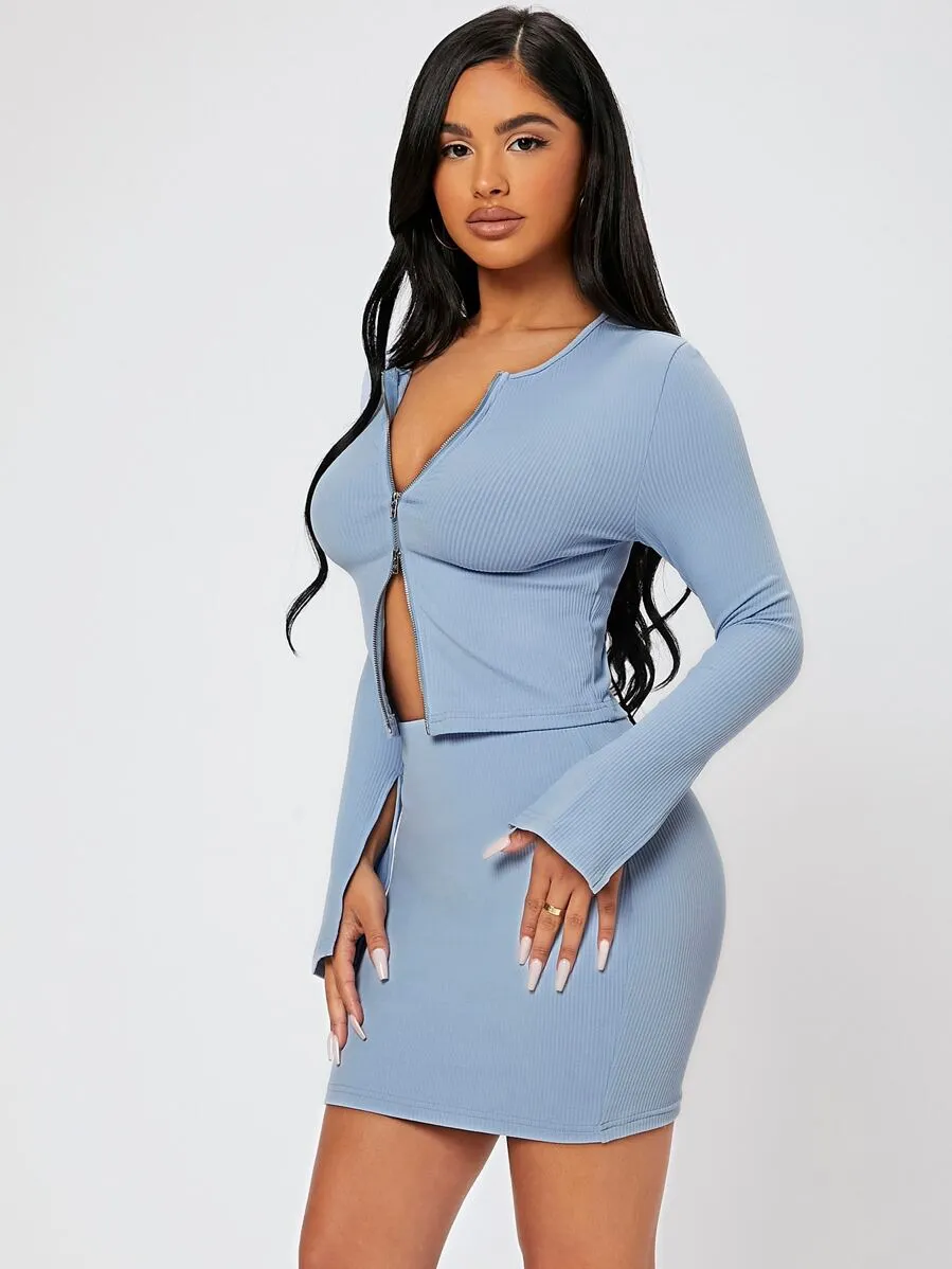 Cate Sleeve Top & Bodycon Skirt