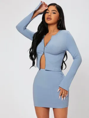 Cate Sleeve Top & Bodycon Skirt