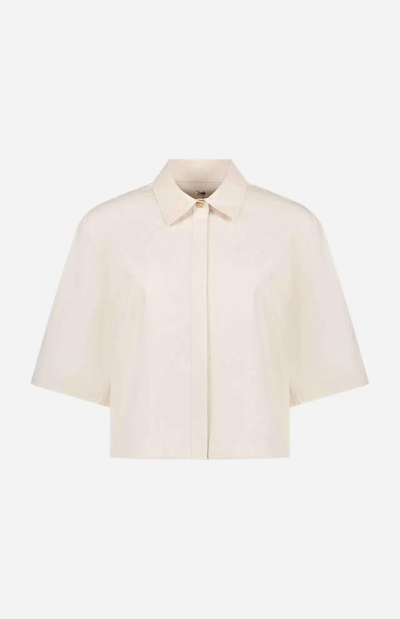 Cropped Cotton Poplin Shirt