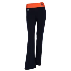 Detroit Tigers - Flip Down Waistband Logo Juniors Yoga Pants