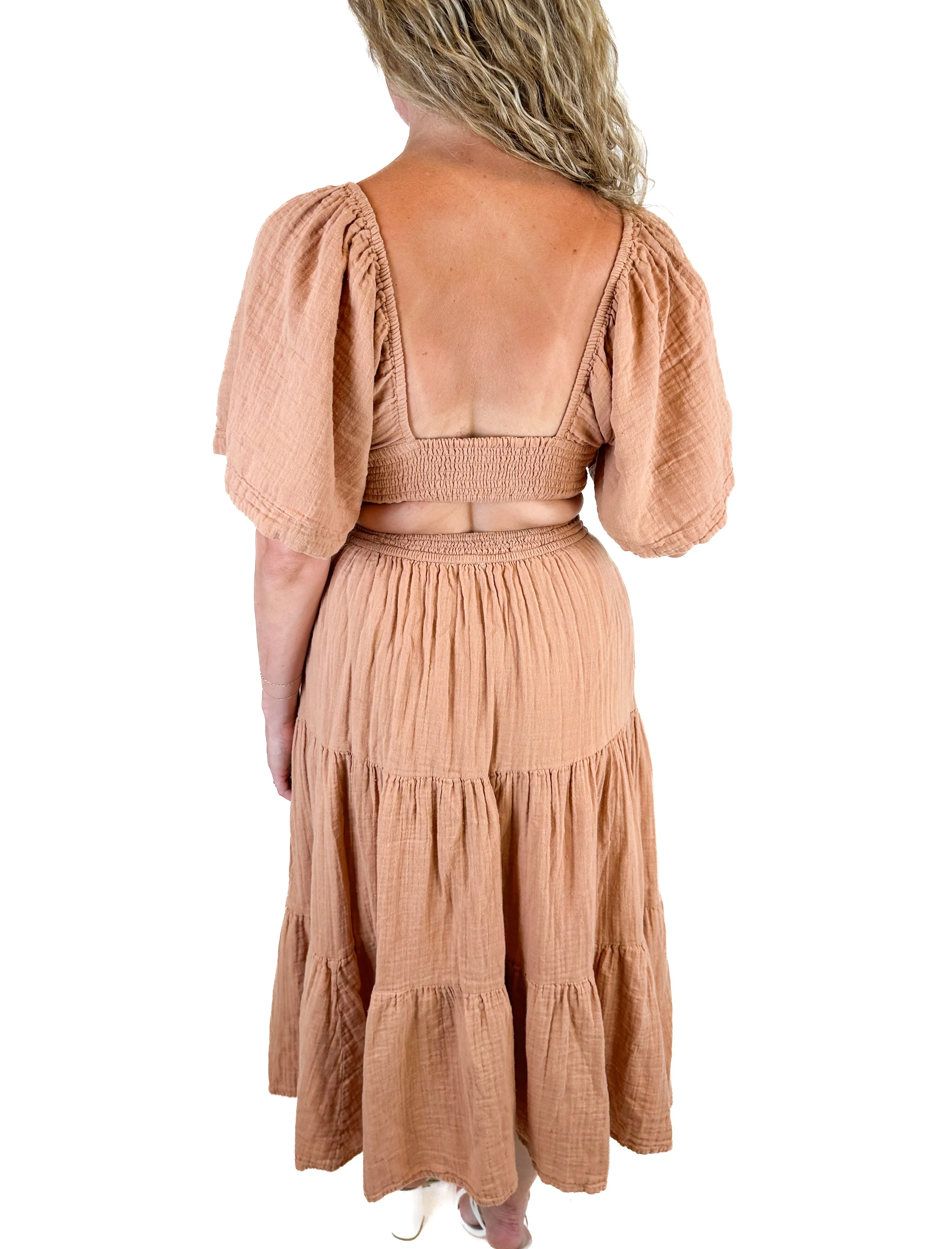 Elan Tan Sun Dress (L)