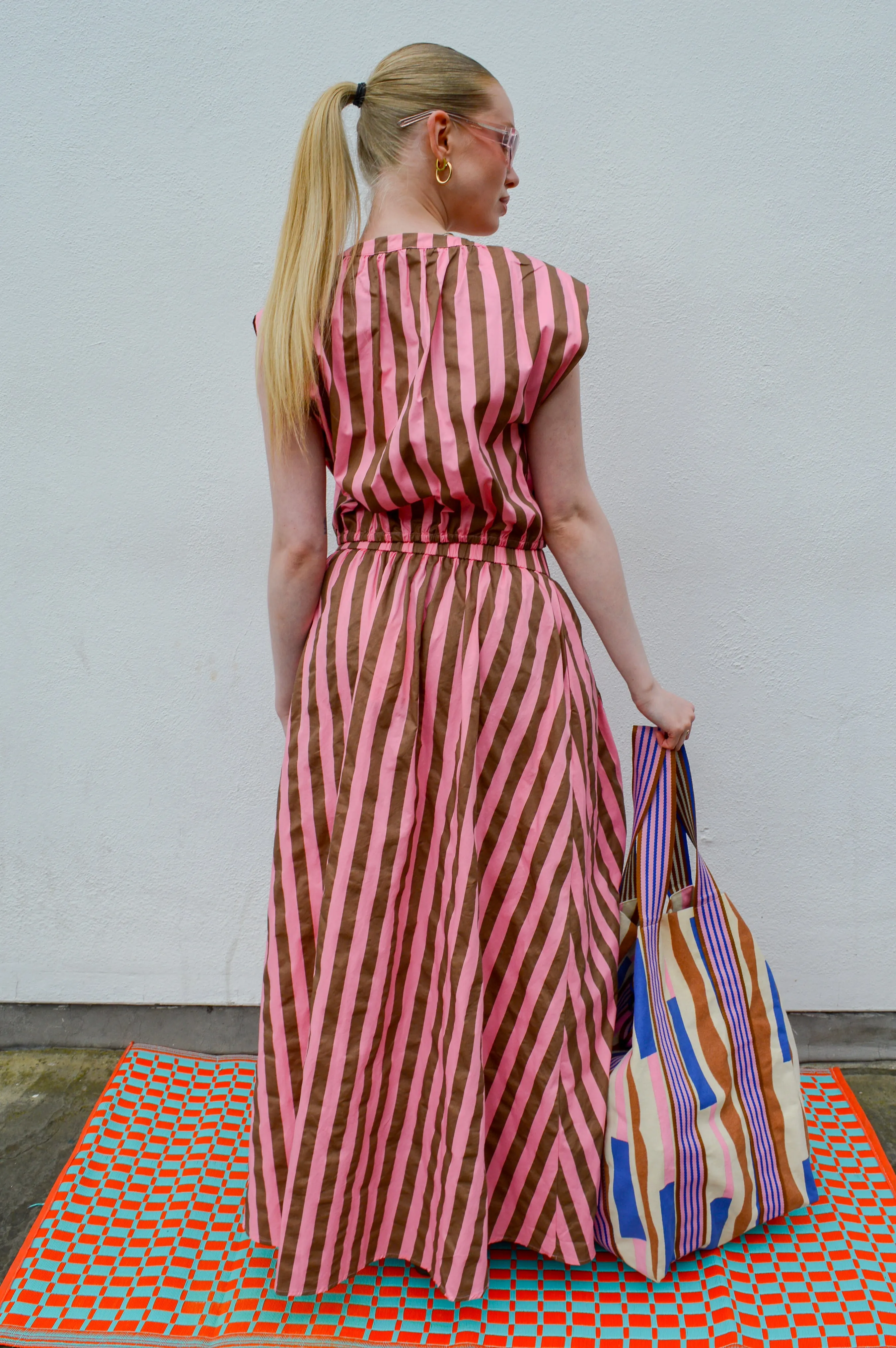 FRNCH Noalig Rose Stripe Maxi Skirt