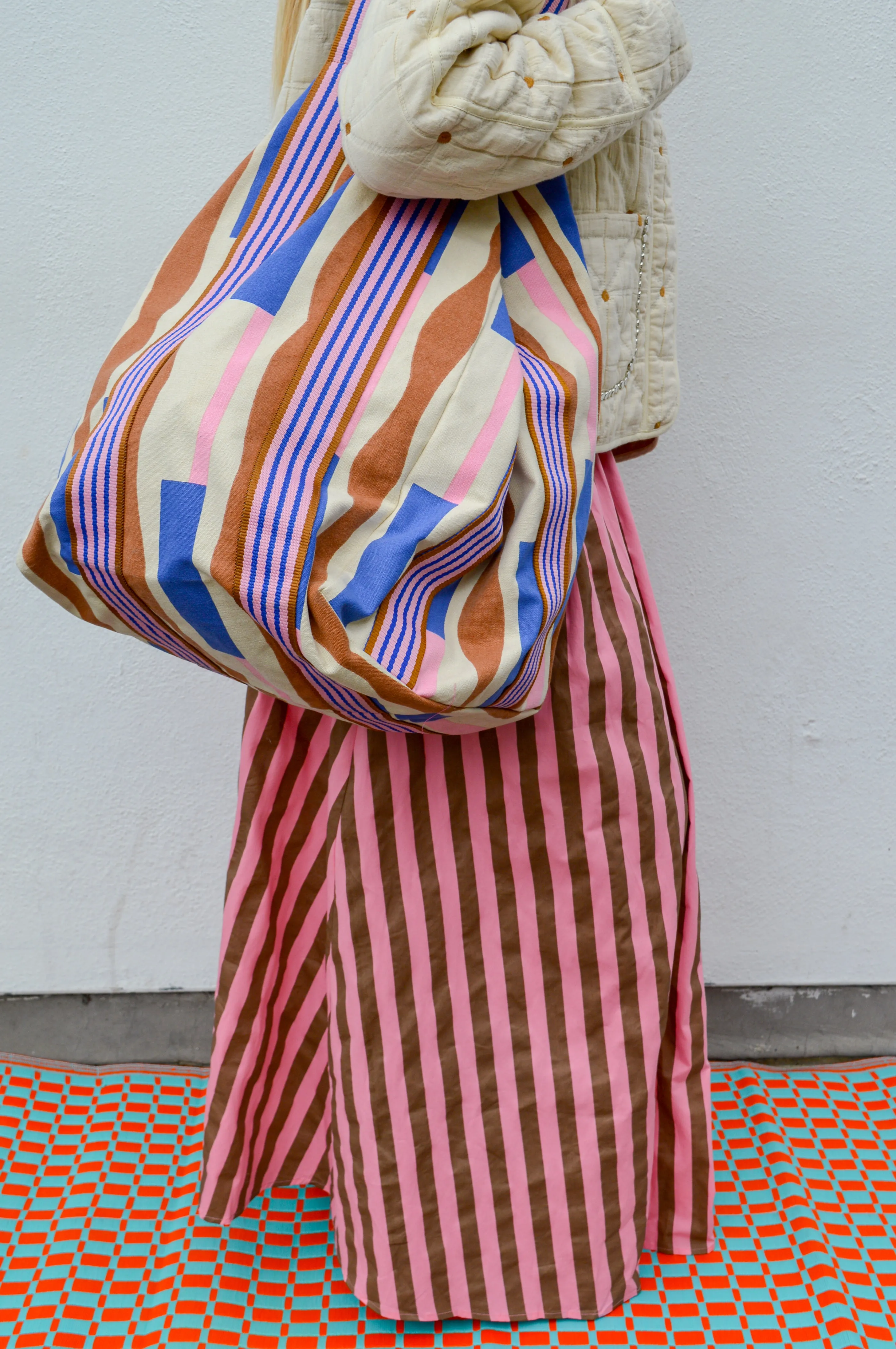 FRNCH Noalig Rose Stripe Maxi Skirt