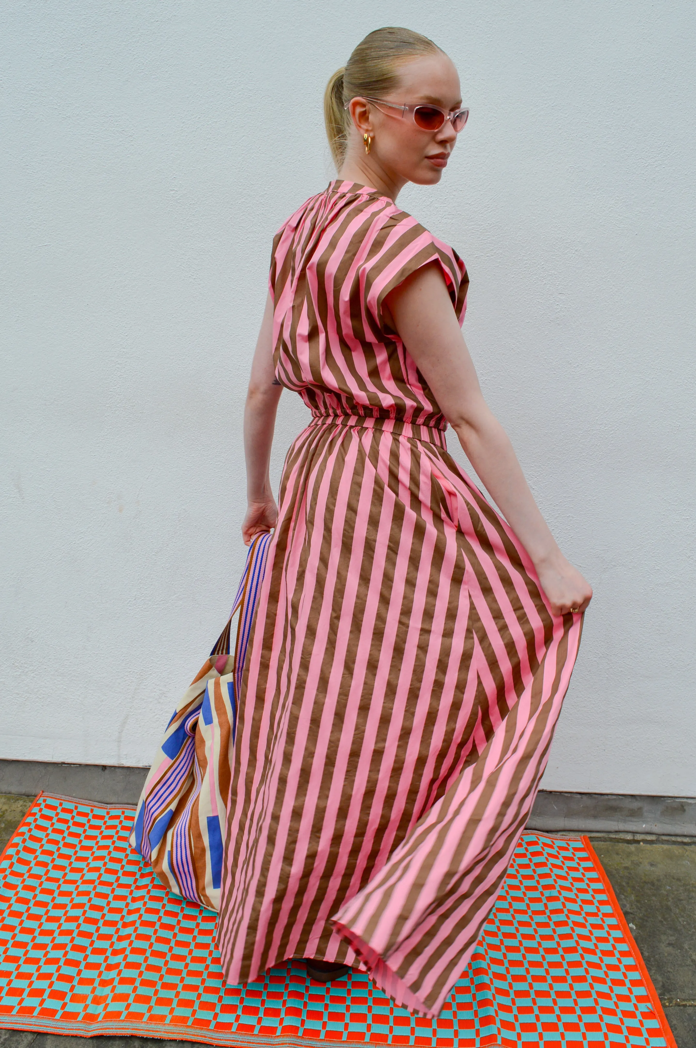 FRNCH Noalig Rose Stripe Maxi Skirt