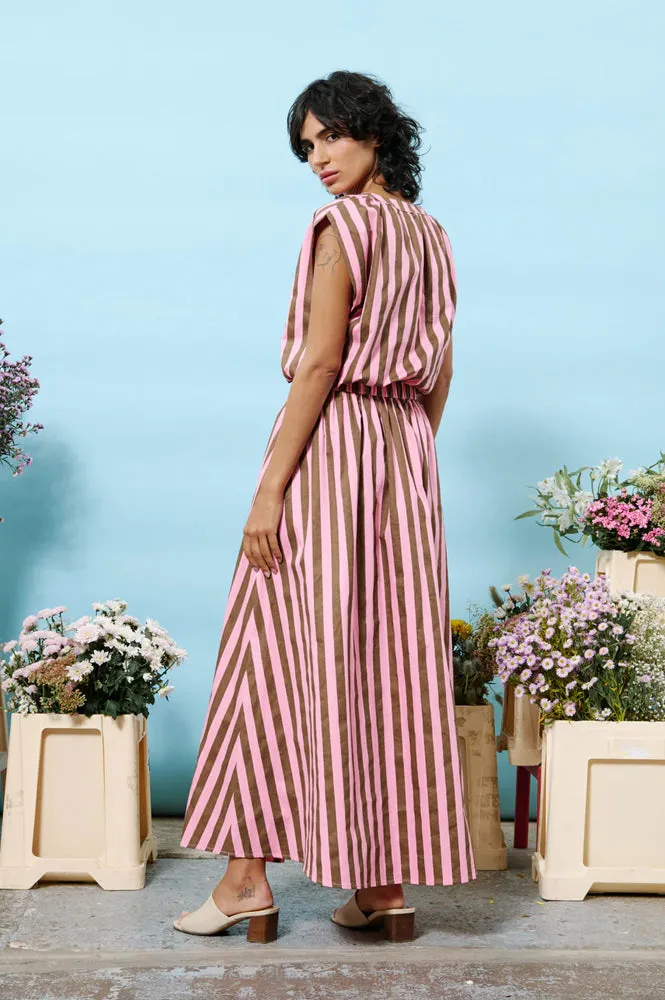 FRNCH Noalig Rose Stripe Maxi Skirt