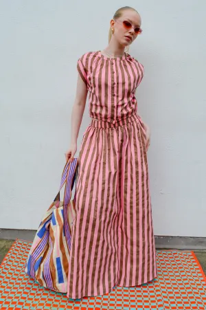 FRNCH Noalig Rose Stripe Maxi Skirt
