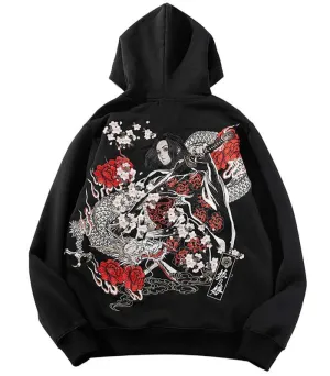 Japanese Women Dragon Hoodie