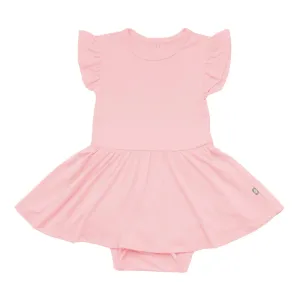 Kyte Baby Short Sleeve Twirl Bodysuit Dress - Crepe