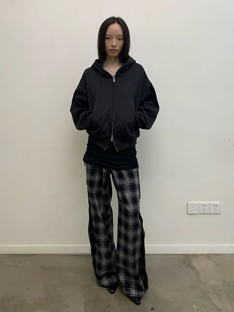 Loose Checked Casual Pants