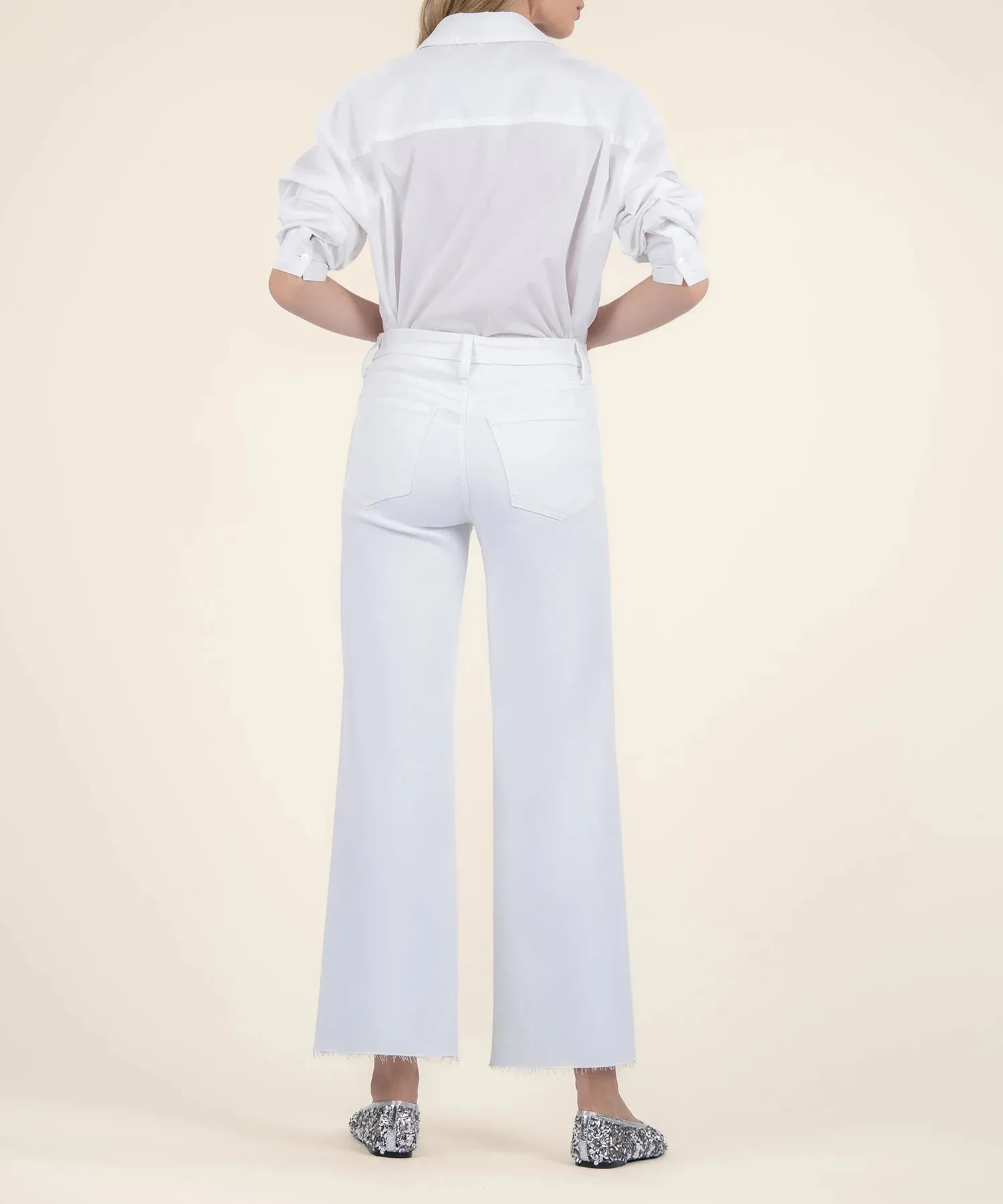 Meg High Rise Fab AB Wide Leg Pant [Optic White-KG1516MC5]