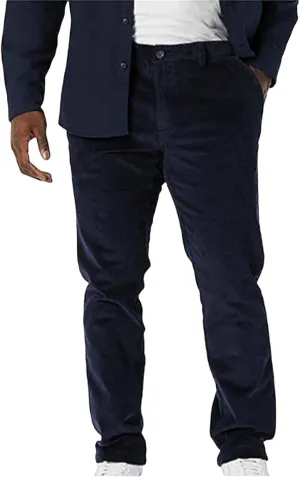 Men's Classic Pants Slim Fit Casual Cargo Pants Solid Color Button Trousers Work Pants with Pockets