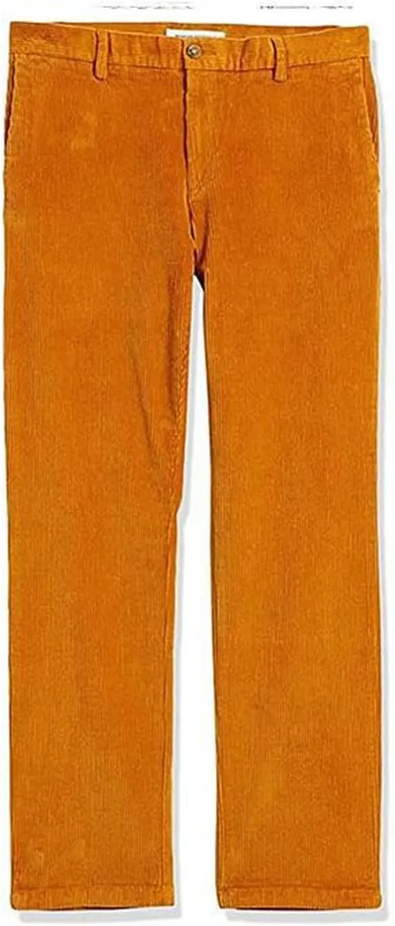 Men's Classic Pants Slim Fit Casual Cargo Pants Solid Color Button Trousers Work Pants with Pockets