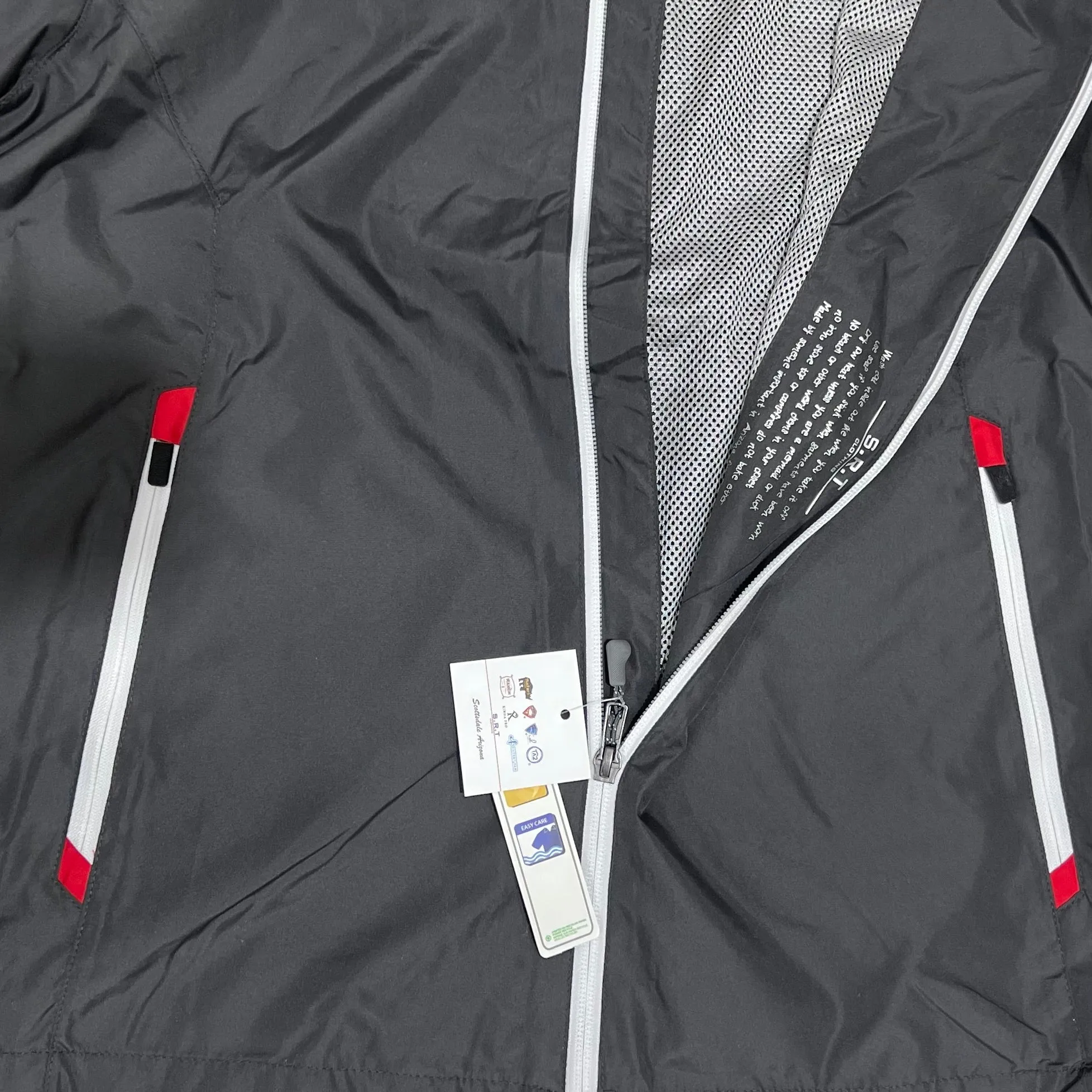 Men's Spyderpunk Zipped Windbreaker Hooded & Lined With Pockets