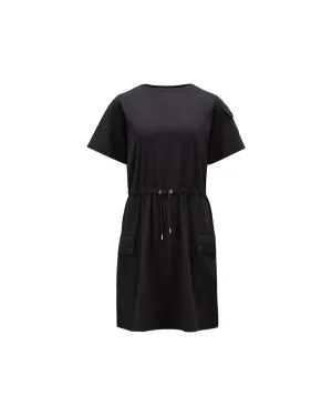 MONCLER T-SHIRT DRESS BLACK