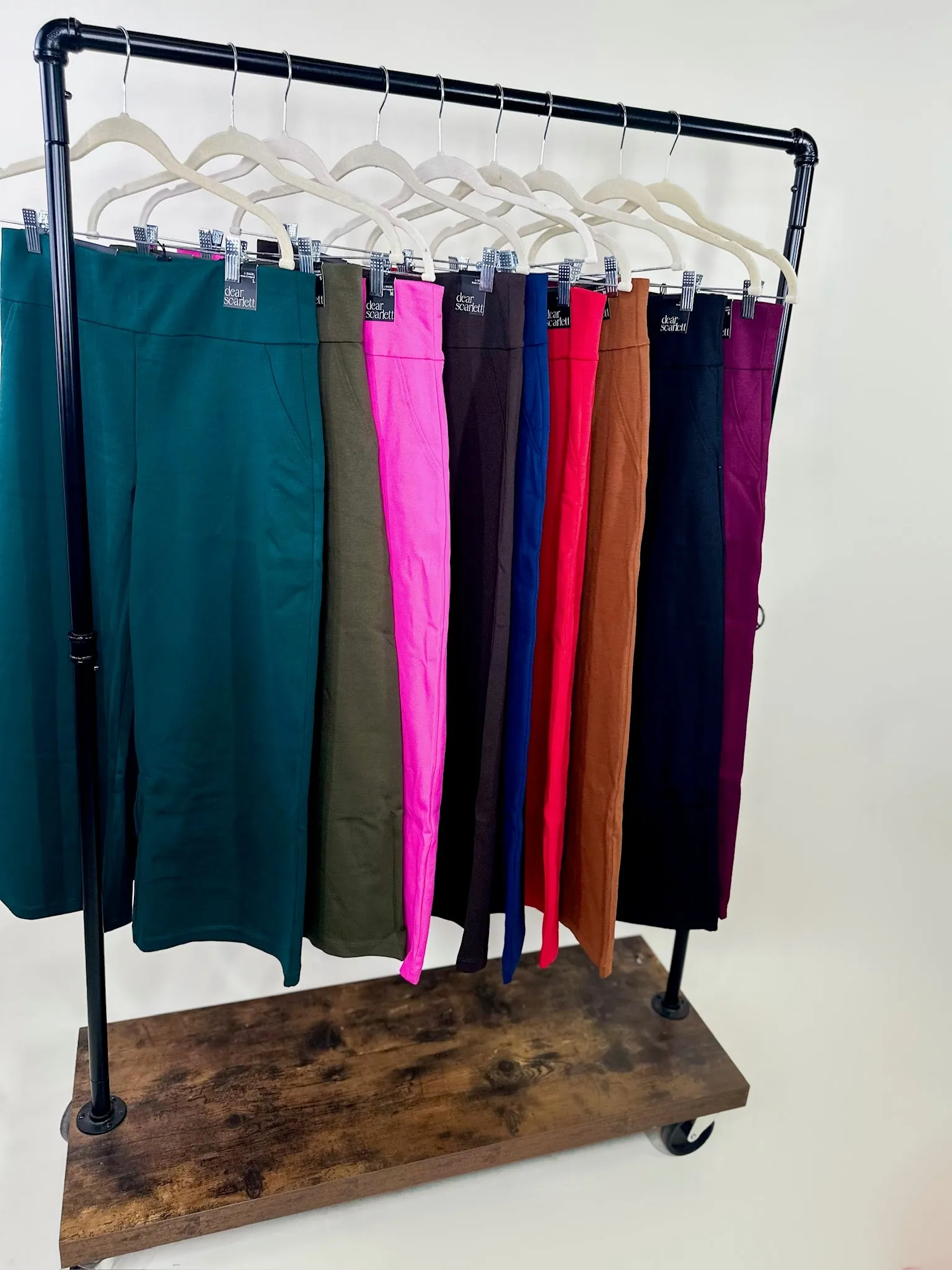 Office Day Trip Wide Leg Cropped Pants- Olive