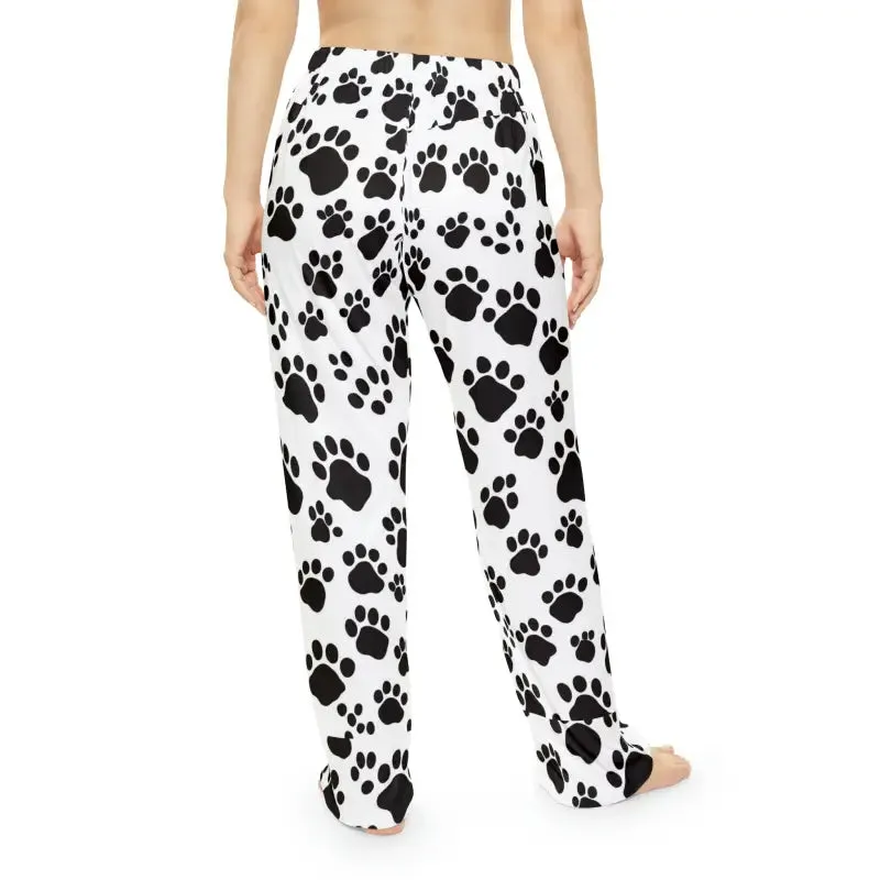 Paw Print Pattern Pajama Pants for Cozy Nights