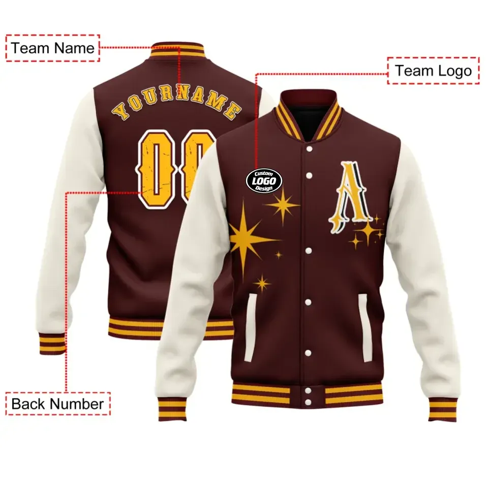 Personalized Stylish Jackets, Custom Varsity Jacket with Letter,  Men Baseball Jacket