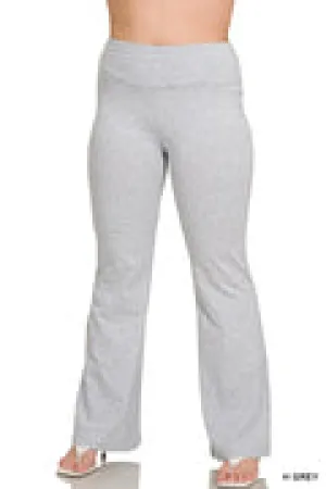 Plus- HW Yoga Flare Pants