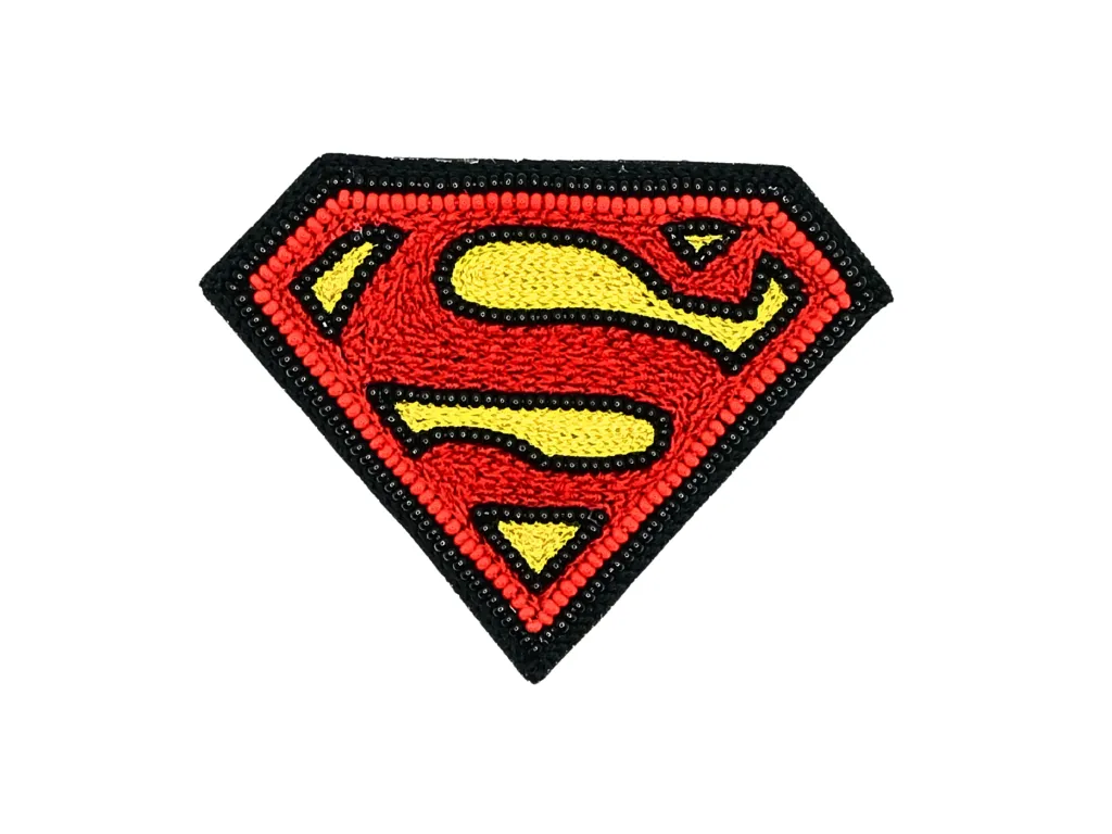Red Superman Handwork Patches
