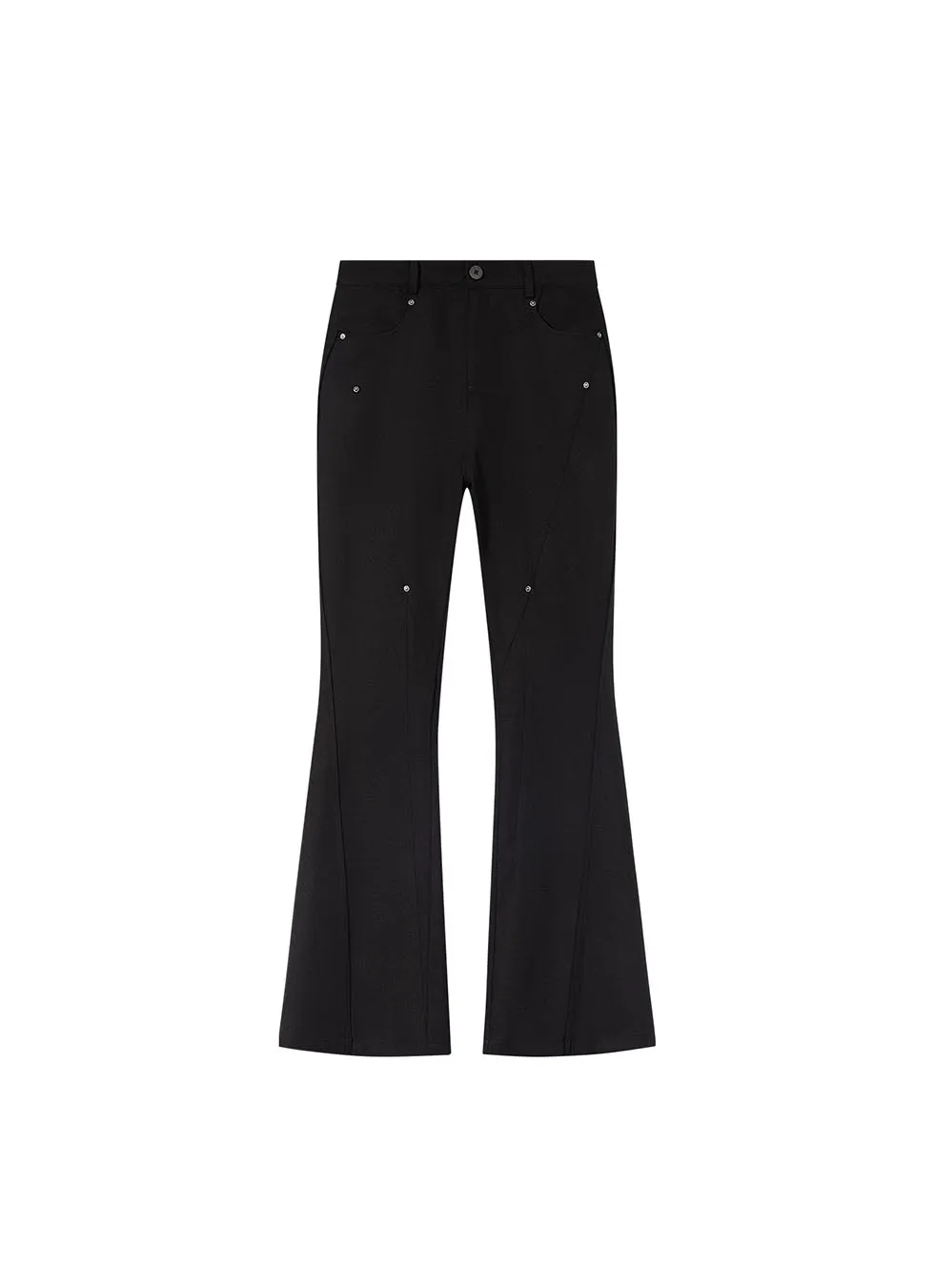 Rivet Element Diagonal Joint Line Loose-fitting Casual Pants