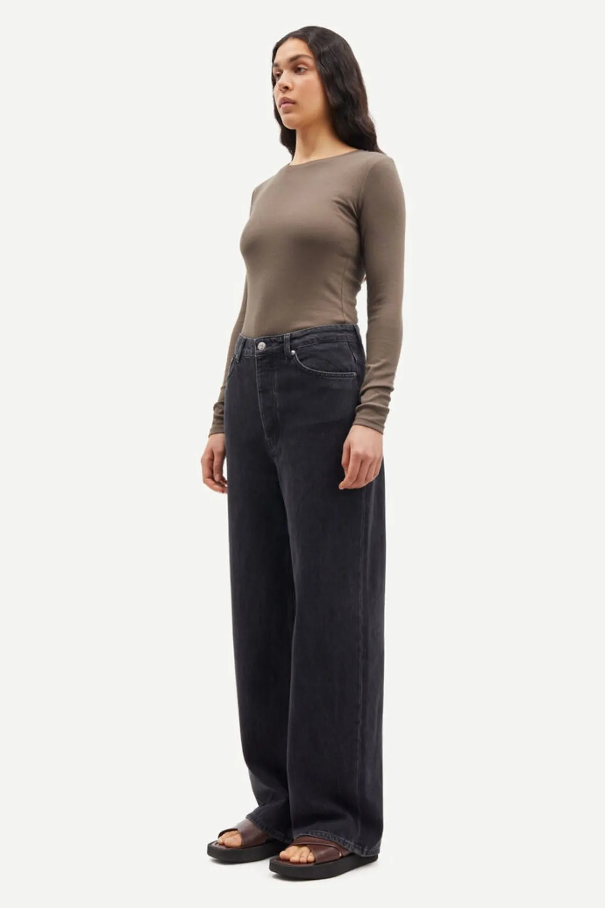 Samsøe Samsøe Alexa Long Sleeve T-Shirt - Crocodile