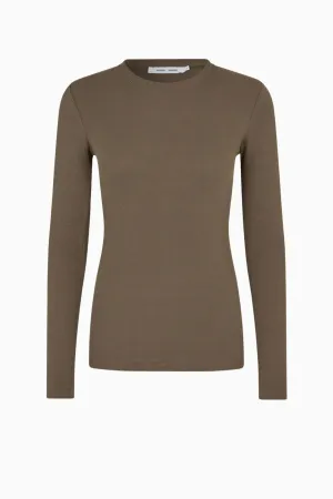Samsøe Samsøe Alexa Long Sleeve T-Shirt - Crocodile