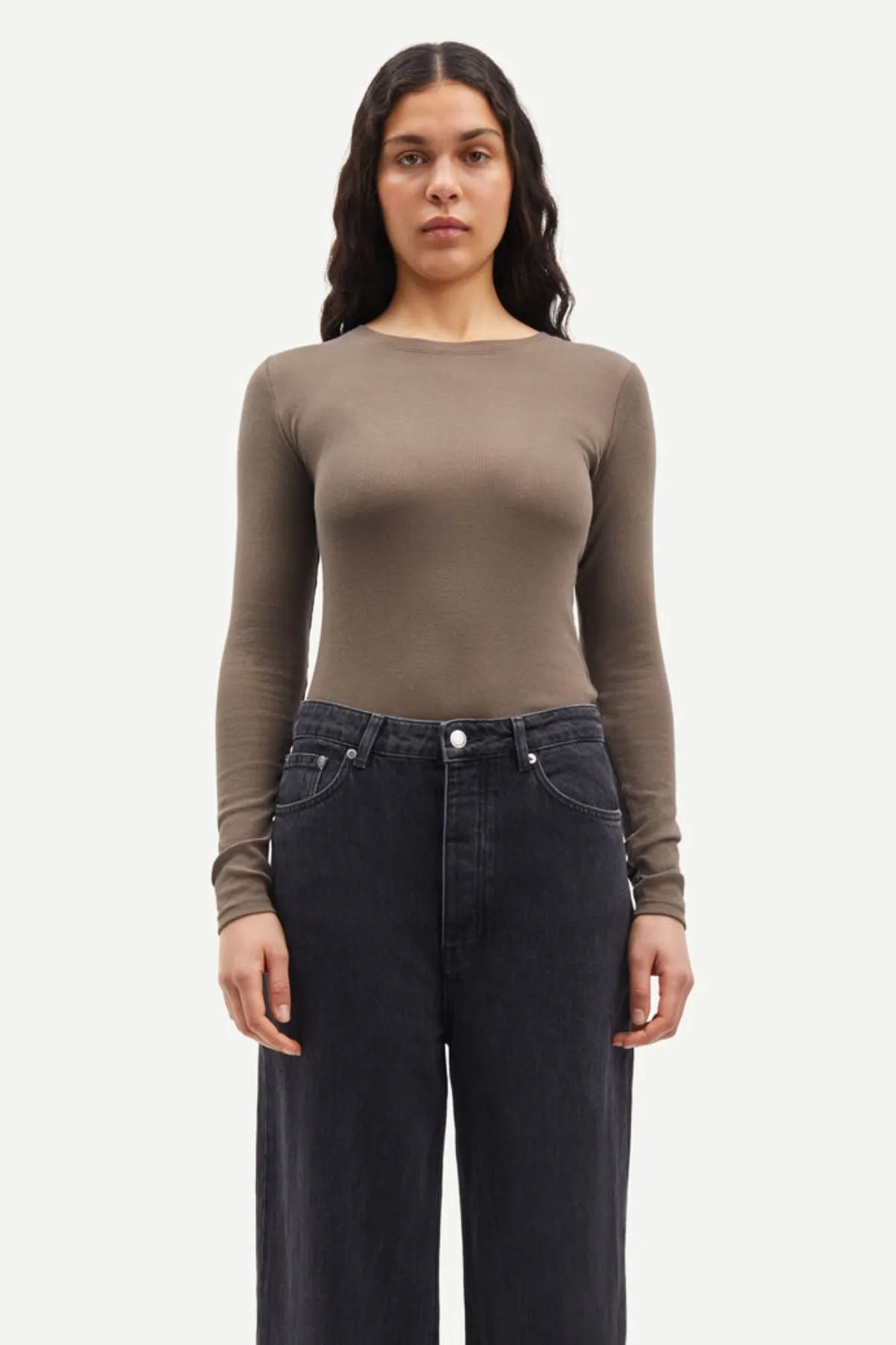 Samsøe Samsøe Alexa Long Sleeve T-Shirt - Crocodile