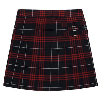 Skirt/Scooter, Plaid #36 Navy/Red Two-Tab