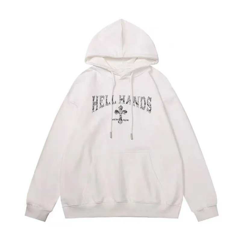 Solid Color Cross Graphic Hoodies