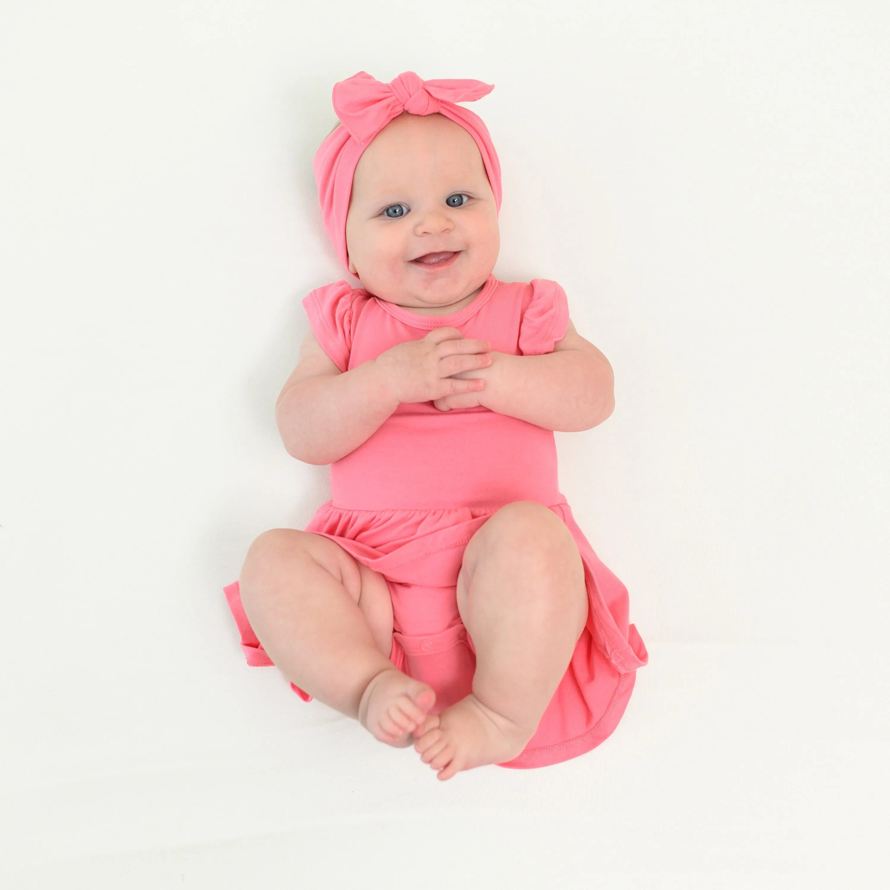 Twirl Bodysuit Dress in Guava