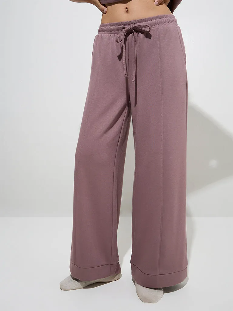 Wunderlove Dark Mauve High-Rise Lounge Pants